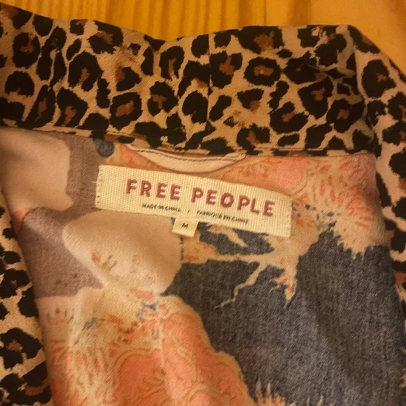 Free People Floral and Leopard Print Kimono - Picture 4 of 4